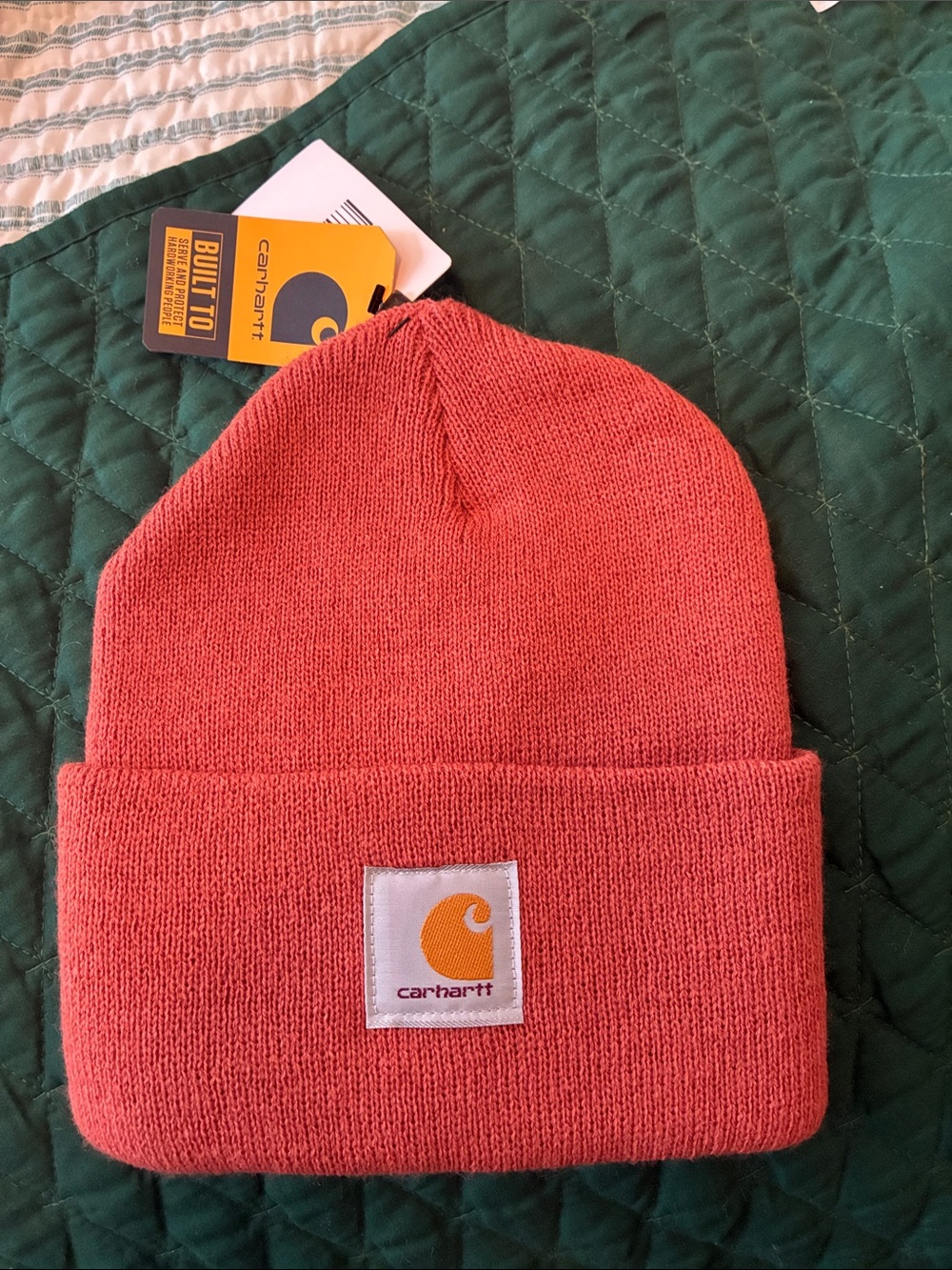 Carhartt muted orange/coral Knit Beanie